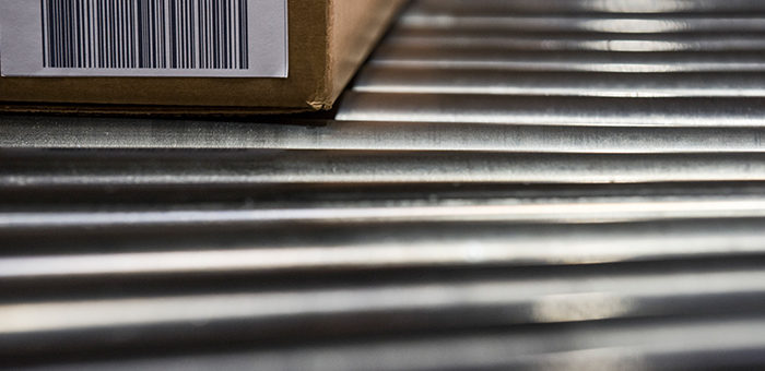 box on conveyor belt